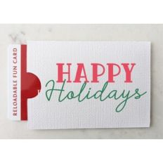 happy holidays gift card sleeve