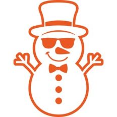 Snowman with sunglasses
