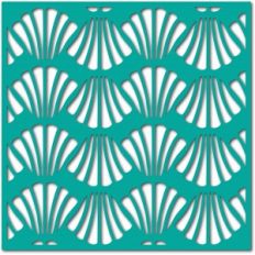 wavy shell stencil