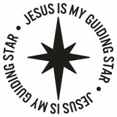 Jesus Is My Guiding Star Christmas Star Circle Quote