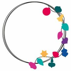 Christmas Decorations Circle Frame