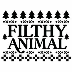 Filthy Animal Christmas Jumper Quote