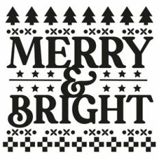Merry and Bright Christmas Jumper Quote