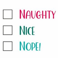 Naughty Nice Nope Christmas Checklist