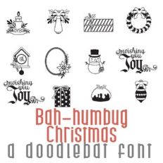 Bah-humbug Christmas Doodlebat Font