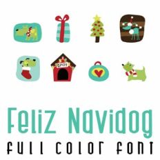 Feliz Navidog Full Color Font