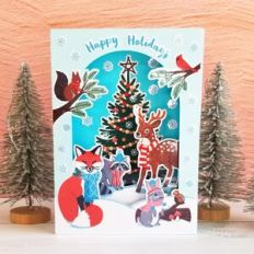 Winter Woodland Christmas Shadowbox Card