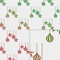 christmas ornaments gradient pattern