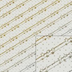 gold silver white stars pattern