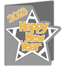 happy new year star card