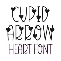 BFC Cupid Arrow Handwriting Valentine Heart Font