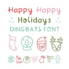 Happy Happy Holidays Font