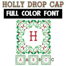 Holly Drop Cap Color Font