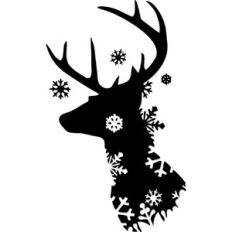 Winter Deer Snowflakes