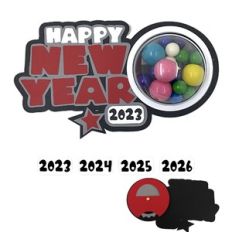 New Year Dome Candy Card Dial Back