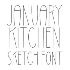 BFC January Kitchen Sketch Farmhouse Sketch Font