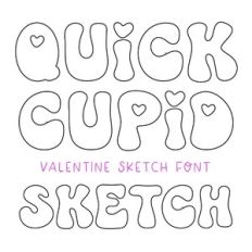 BFC Quick Cupid Sketch Valentine's Day Sketch Font