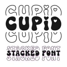 BFC Cupid Stacked Retro Valentine's Day Font