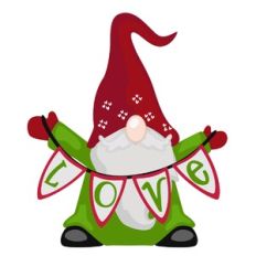 Gnome with Love Sign