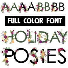 Holiday Posies Color Font