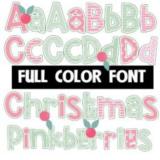 Christmas Pinkberries Color Font