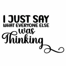 I Just Say What Everyone Else Was Thinking Quote