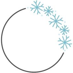 Snowflakes Circle Frame