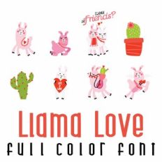 Llama Love Full Color Font