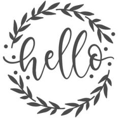 Hello Leaf Wreath Frame
