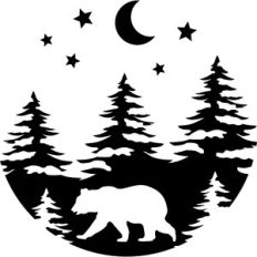 bear in the woods circle