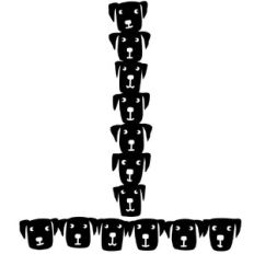 Dog Repeating Borders