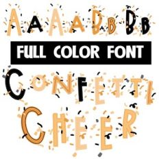 Confetti Cheer Color Font