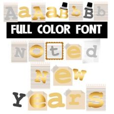 Noted New Years Color Font