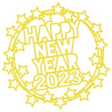 new year star wreath