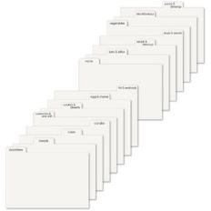 Dividers for Recipe Cards 4x6