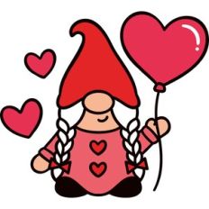 Valentine Gnome Girl