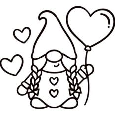 Valentine Gnome Girl