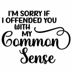 I'm Sorry If I Offended You With My Common Sense