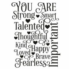You Are Inspirational Affirmations Collage Wall Art