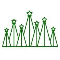 Christmas trees border