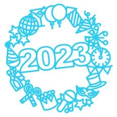 new year wreath 2023