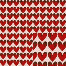 chocolate heart glitter pattern