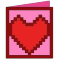 heart pixels card