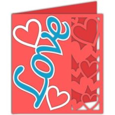 love and hearts card