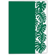 Monstera Houseplant Leaf Edged Card