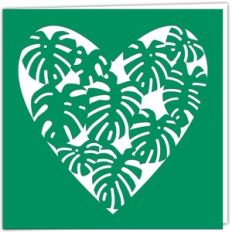 Monstera Houseplant Heart Card