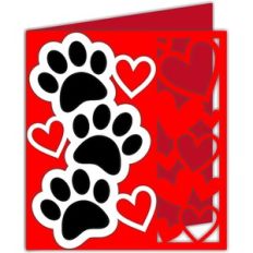 paws hearts card