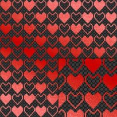 pixel heart red glitter pattern