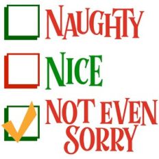 Naughty Nice Not even Sorry