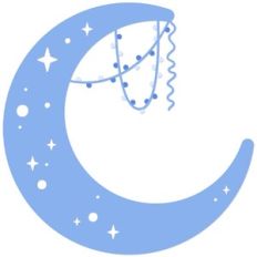 Blue Moon Garland